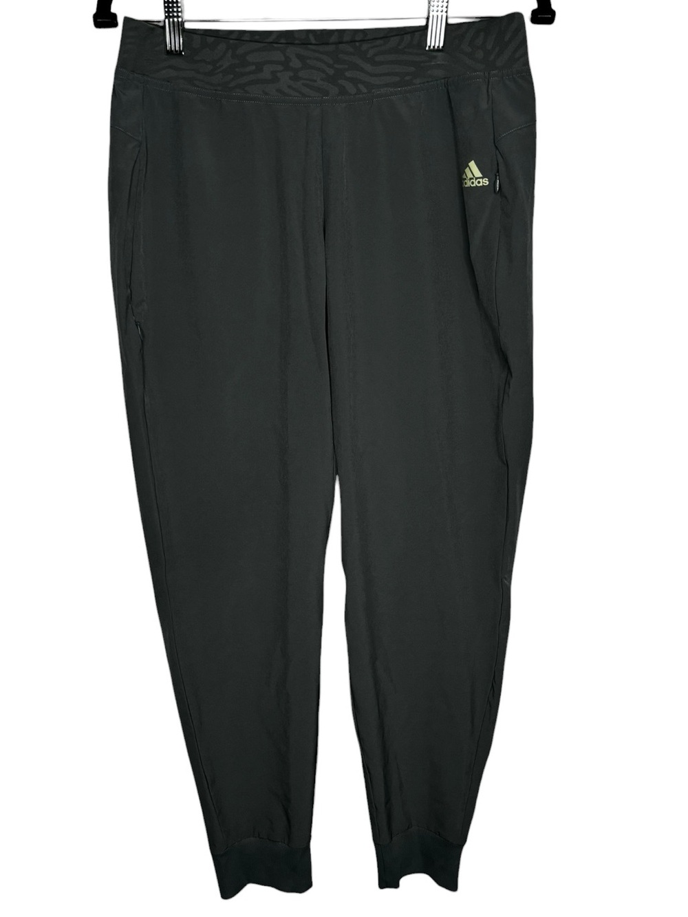 Adidas Soccer Sweat Pants Tapered Joggers Gray With Pockets Womens Size Small